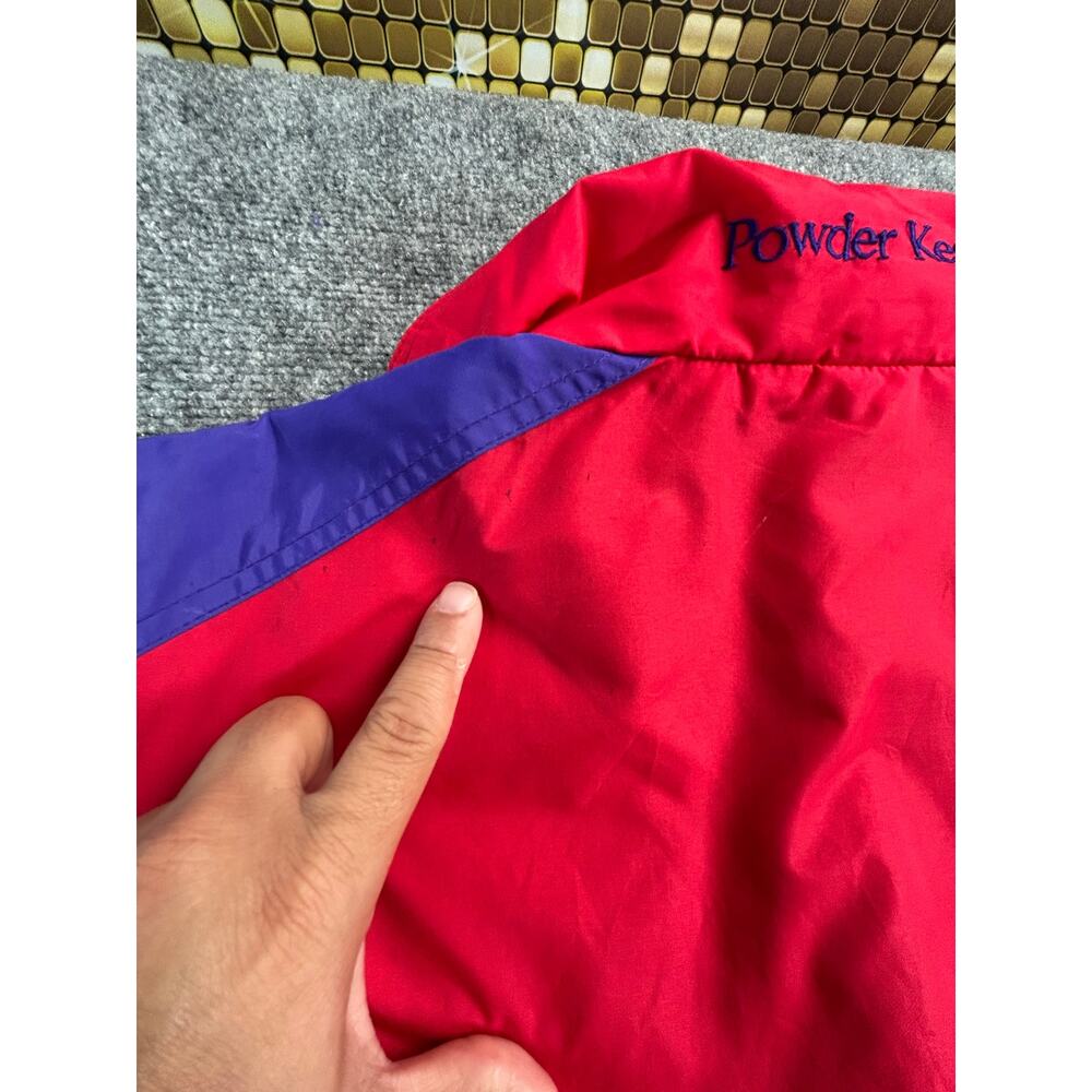 90s Vintage Columbia Powder Keg Ski Jacket Men's Large Red Purple Made in Korea - Picture 11 of 14